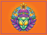 do modern trippy psychedelic logo design
