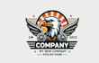design flying eagle mascot logo with free revisions and vector file