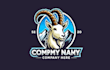 design creative ibex mascot logo with creative concept