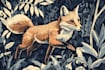 draw an animal and botanical illustration