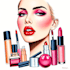 create a simple beauty illustration in flat style