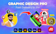 design an awesome graphic design, redesign, digital work