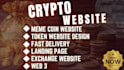 create crypto token website, coin memes website, cryptocurrency, web 3 or game