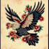 create a beautiful american traditional tattoo desing