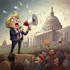 create a political or satirical cartoon