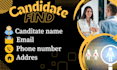 do candidate sourcing, HR contract and linkedin search