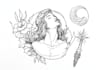 make a minimalist lineart tattoo design or illustration