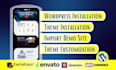 install wordpress theme, do demo import and wordpress theme customization