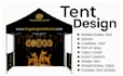 design modern canopy tent, feather flag, table cover, rollup banner