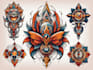 create any design in flash traditional tattoo style