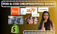 print on demand cod pod  dropshipping store via shopify etsy printiful getato