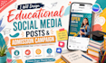 design educational social media posts and admission campaign