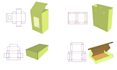 design shipping box, subscription box, mailer box with 3d mockup