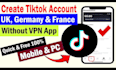 set up a US tiktok account,UK tiktok optimized for audience