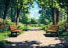 create an anime illustration with a background