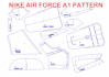 make nike air force a1 pattern with full size grading, customization