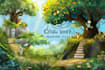 create a magical childrens book cover illustration