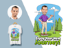 draw custom cartoon design for tshirt retirement