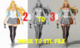 do 3d character modeling, 2d image drawing to 3d model, 3d stl for 3d printing