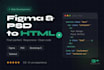 convert figma PSD xd or PDF to a pixel perfect responsive HTML CSS website