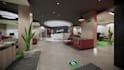 interior design of commercial office, restaurant, hotel, architectural 3d