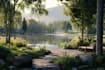 make a exterior and landscape design with renders
