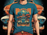 make retro vintage t shirt design and illustration
