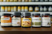 3d supplement bottle private label design, box design mockup
