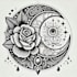 draw line art tarot card design