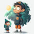 design a cute and funny cartoon character