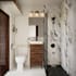 create a modern mid century bathroom design
