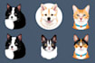 draw a simple vector portrait of your pet
