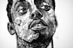 draw a custom portrait in linocut style