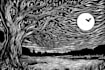 create awesome linocut illustration or linocut imitation