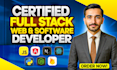 be full stack web developer for custom website development, software developer