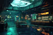 design cyberpunk futuristic city illustration