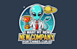 design chines cupid alien mascot logo with express deliver