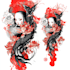 create your japanese custom tattoo design and illustration