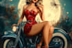 do a unique pin up girl art