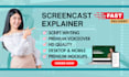 create 4k HD screencast explainer tutorial video for your website or app