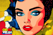 draw a retro pop art roy lichtenstein style