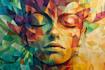 create magical abstract art, psychedelic, surrealism, cubism