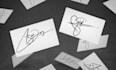 design handwritten signature, scripted cursive logo