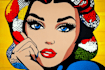 draw a retro pop art roy lichtenstein style