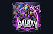 amazing professional galaxy mascot logo custom design