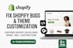 quickly fix shopify bugs, errors, and theme issues