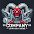 do make ram skull mascot logo design with business