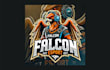design unique falcon mascot logo with free vector file