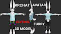 custom vrchat avatar 3d model furry avatar vtuber vrc avatar