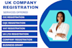 do cic registration, cqc registration, uk ltd formation, applications for UK and